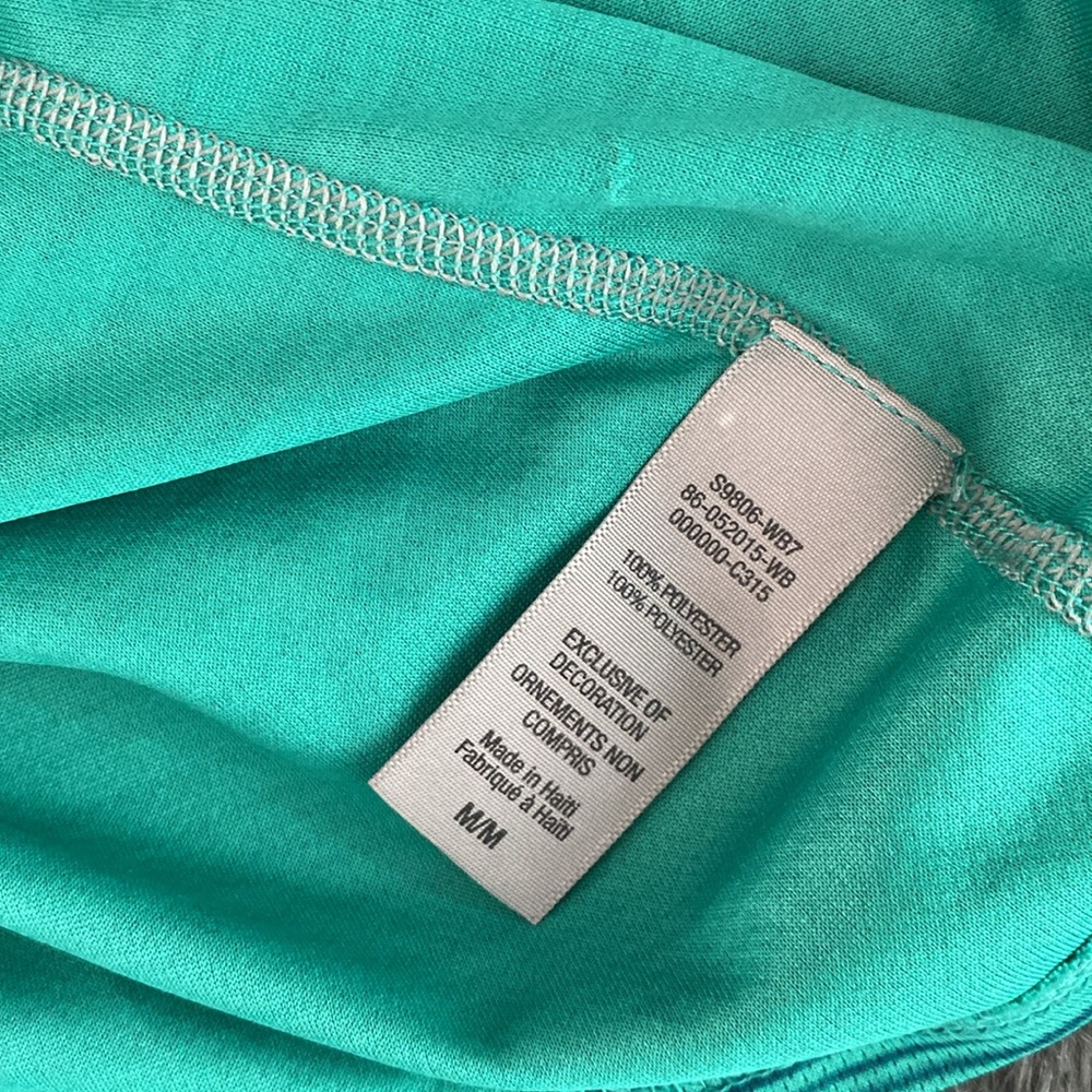 Champion duodry dark seafoam green and navy horizontal strap sporty top - Picture 16 of 17